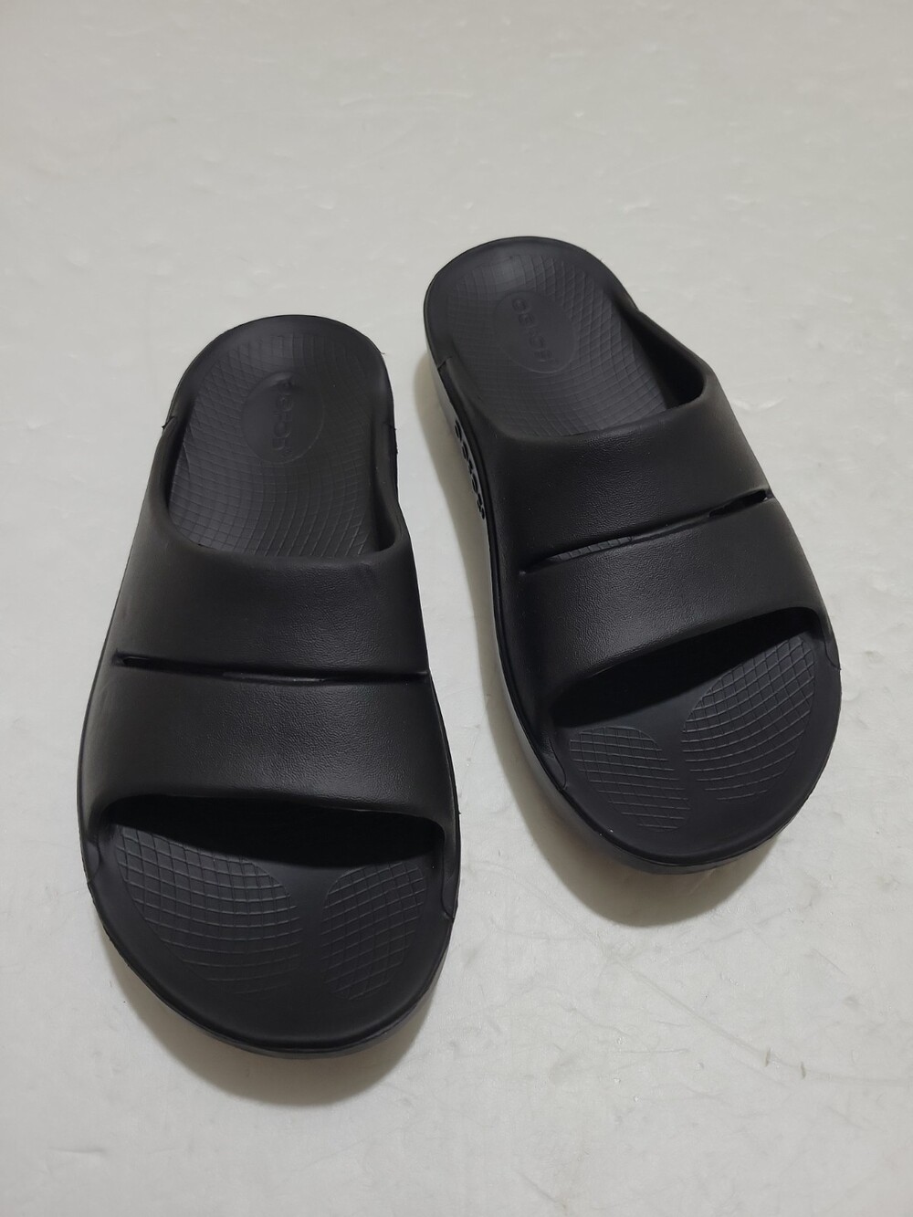 OOFOS sandals OOahh Slide black slip on 40 womens 9 men's 7 comfort shoes